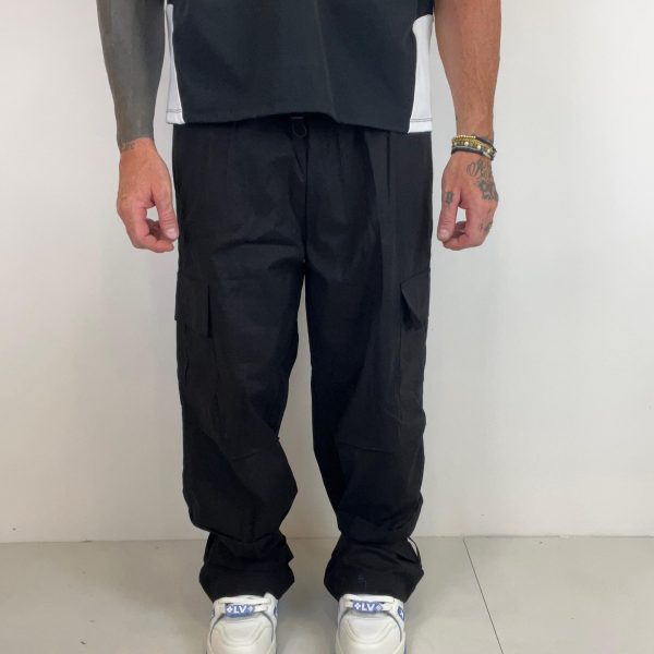 Cargo nero in cotone