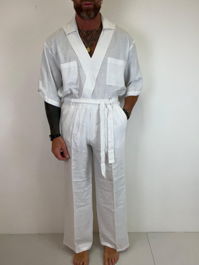 Coordinato lino white