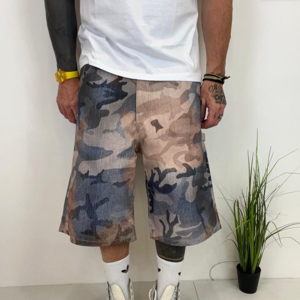 Bermuda jeans mimetic